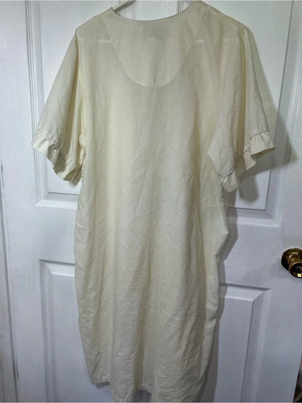 JIT Sleep Collection XL Floral Embroidered Yellow Gingham Nightgown
